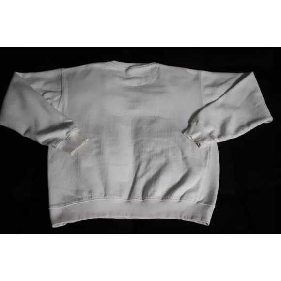 MRJ Pullover Sweatshirt Mens L White Crewneck Montreal Canada Embroidered Cotton - Picture 5 of 8